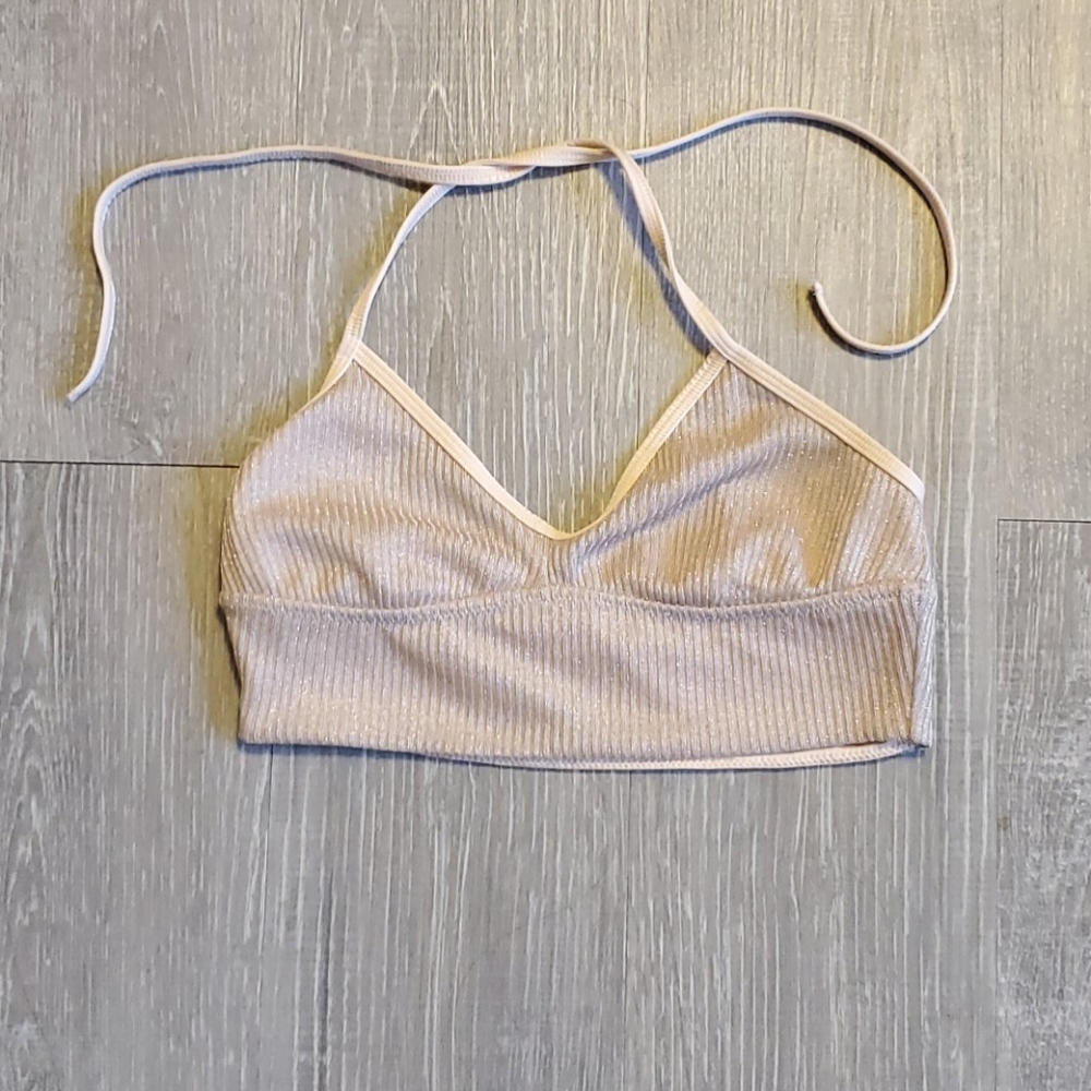 Aerie sparkly halter bralette